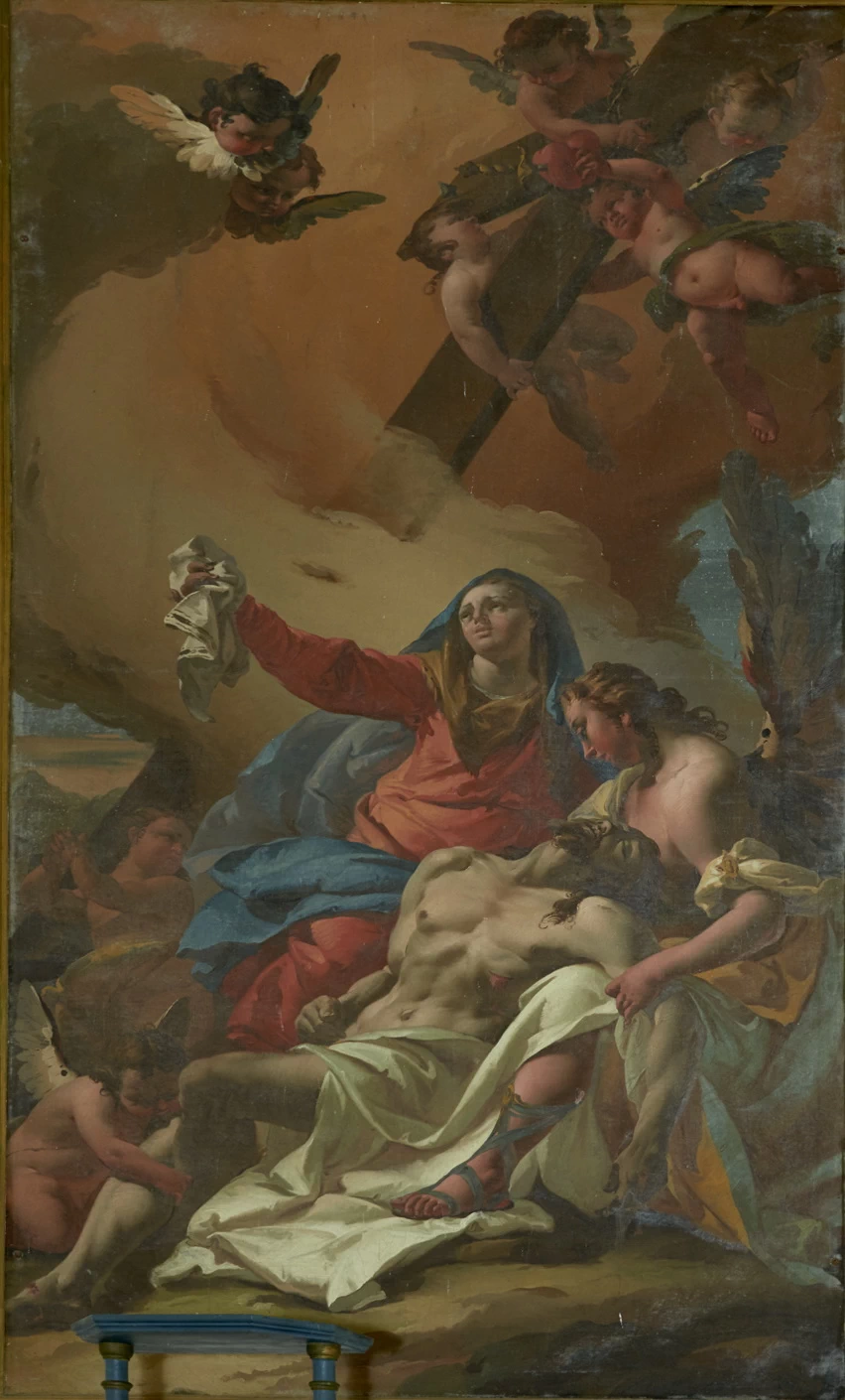 Madonna con Cristo deposto sorretto da un angelo - Canete, frazione di Villa di Chiavenna, oratorio della Madonna
